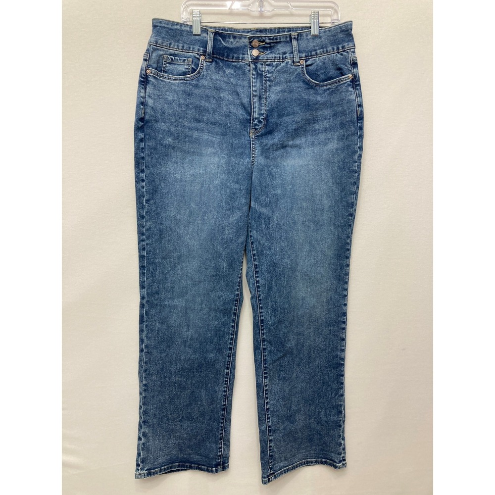 NYDJ Bailey Relaxed Jeans size 16 Medium Wash High Rise Lift Tuck Stretch
